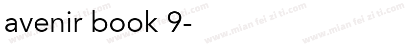 avenir book 9字体转换